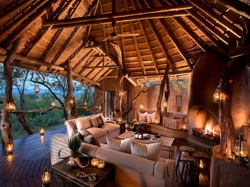 The lounge deck at Madikwe Safari Lodge Dithaba