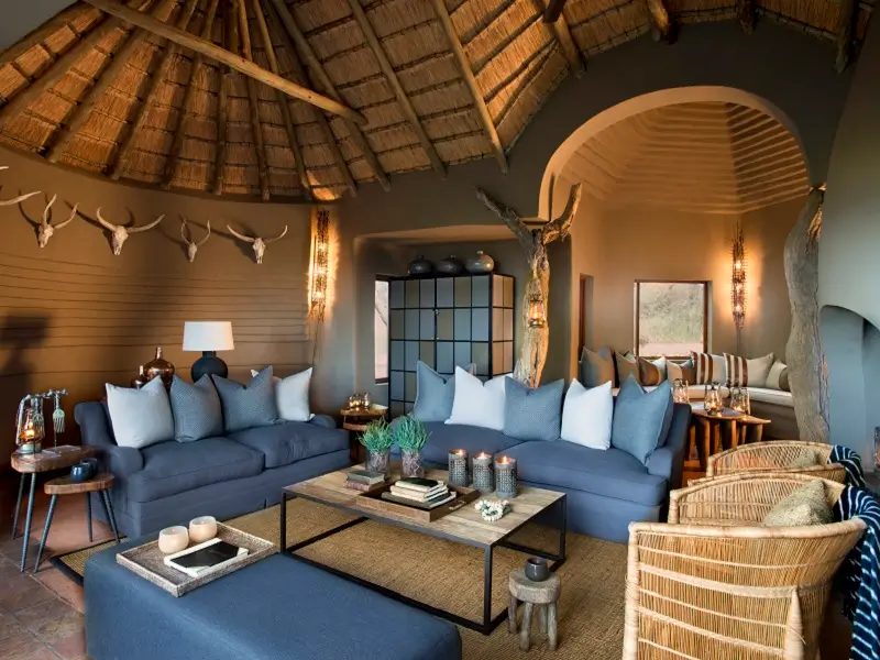 The lounge at Madikwe Safari Lodge Dithaba