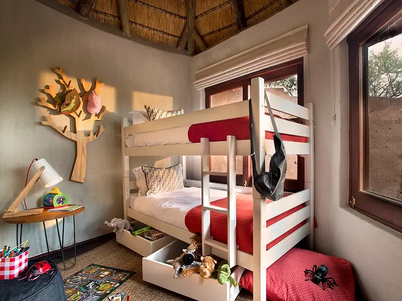 The children's room at Madikwe Safari Lodge Lelapa