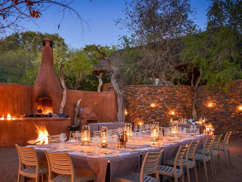 The boma at Madikwe Safari Lodge Lelapa